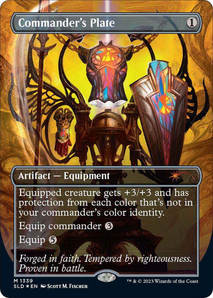 Commander's Plate 1339 card from Secret Lair Drop Series