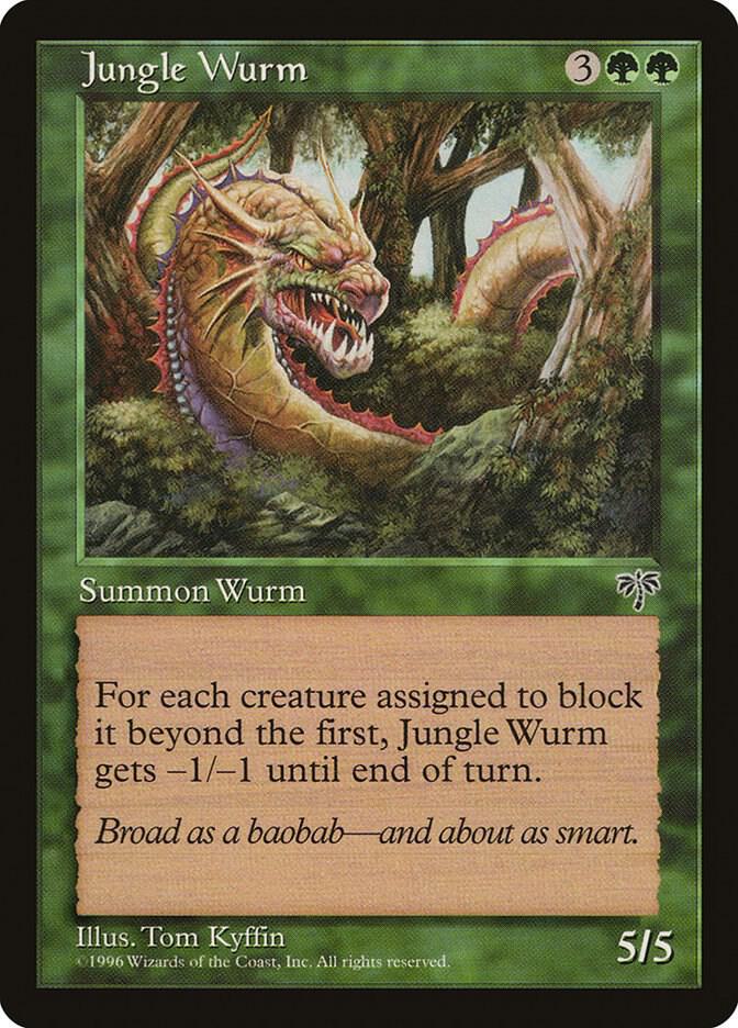 Jungle Wurm card from Mirage