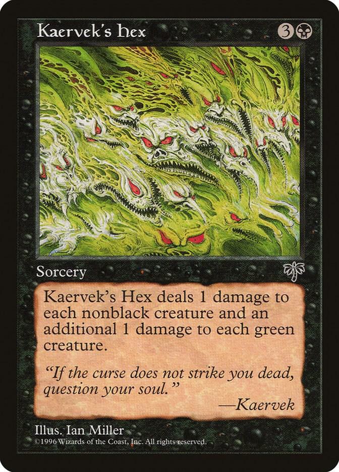 Kaervek's Hex card from Mirage