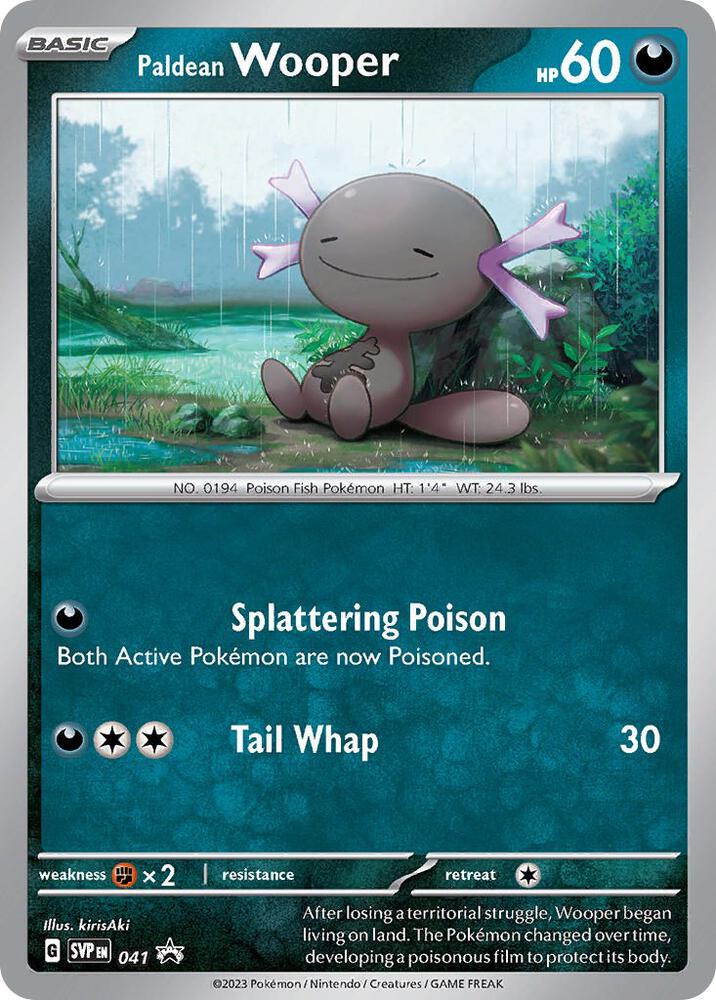 Paldean Wooper 041 card from SV: Scarlet & Violet Promo Cards