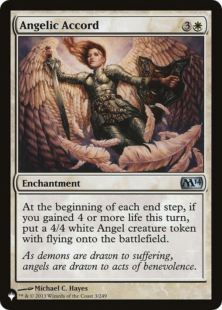 Angelic Accord 3 card from The List Reprints