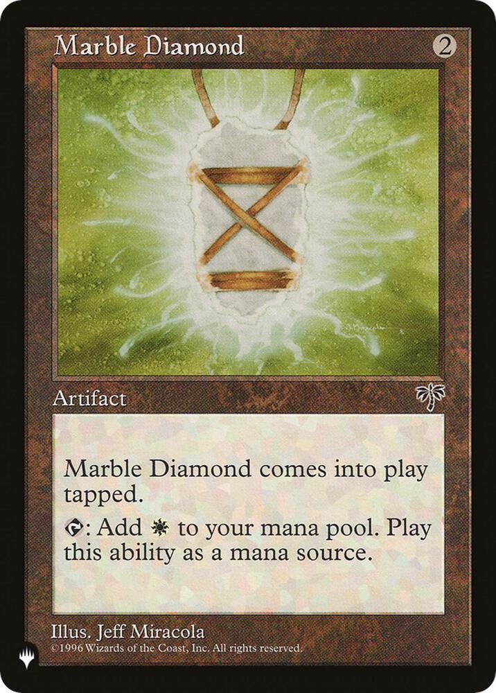 Marble Diamond card from The List Reprints