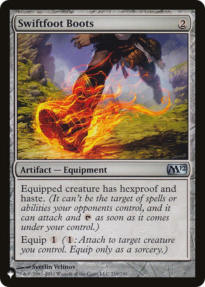 Swiftfoot Boots (M12) 219 card from The List Reprints