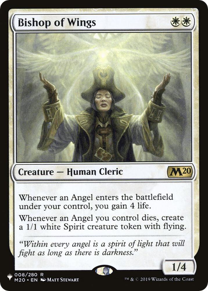 Bishop of Wings 8 card from The List Reprints
