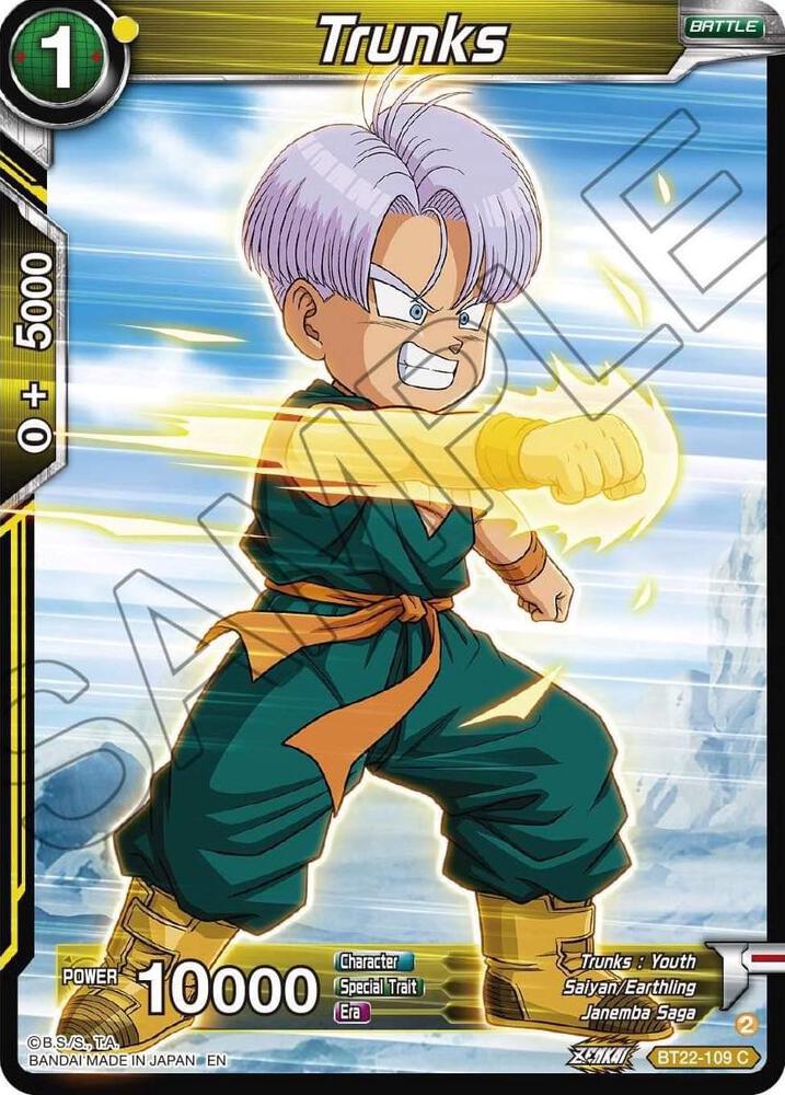 Trunks BT22-109 card from Critical Blow