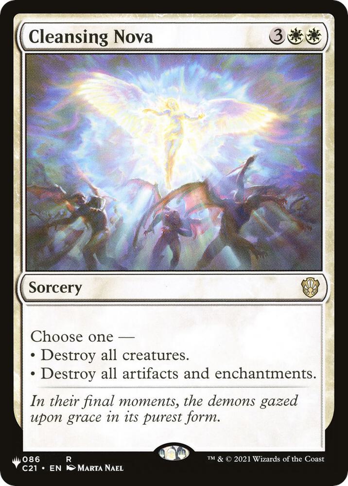 Cleansing Nova 86 card from The List Reprints