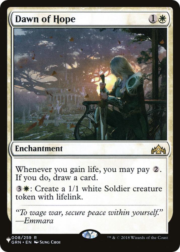 Dawn of Hope 8 card from The List Reprints