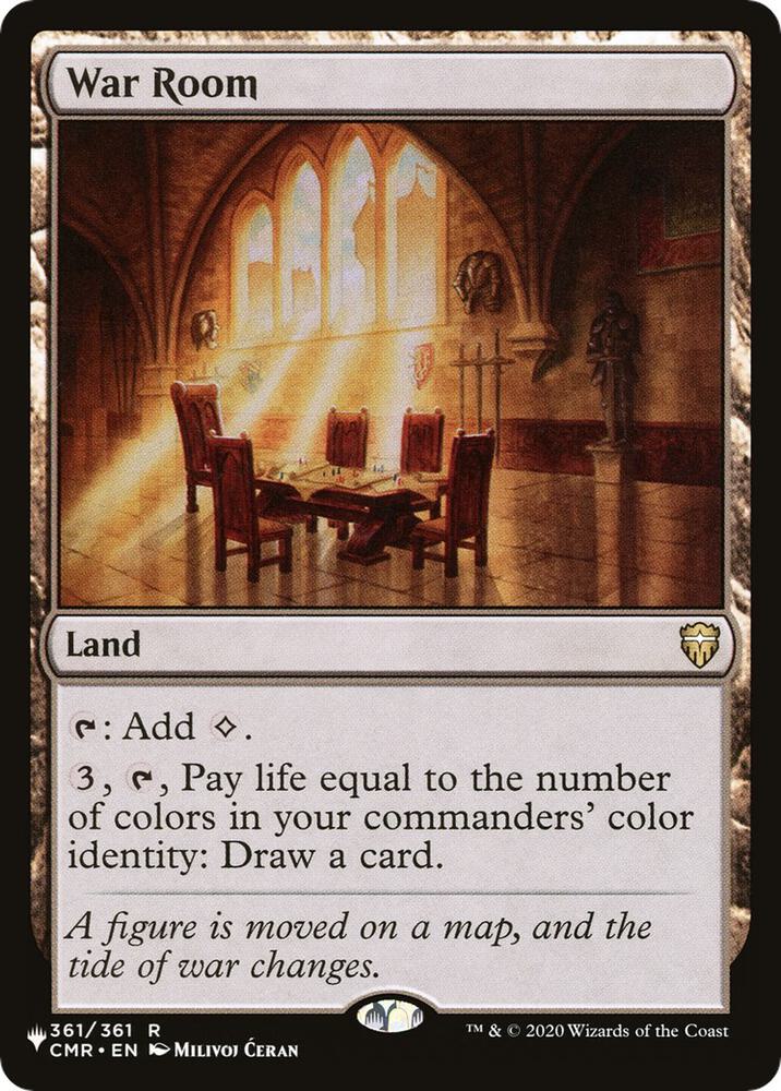 War Room (CMR) 361 card from The List Reprints