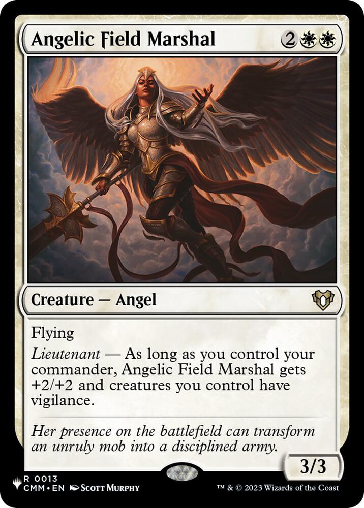 Angelic Field Marshal 13 card from The List Reprints