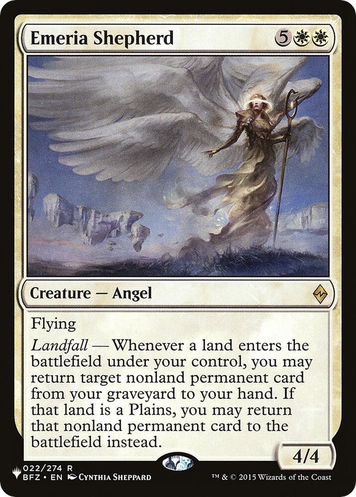 Emeria Shepherd 22 card from The List Reprints