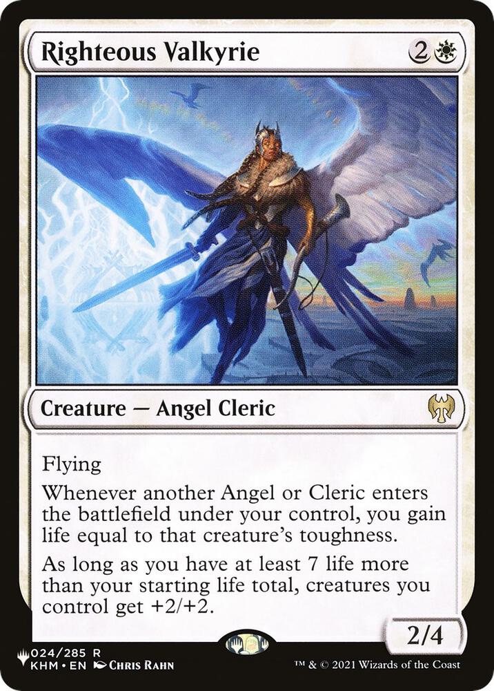 Righteous Valkyrie 24 card from The List Reprints