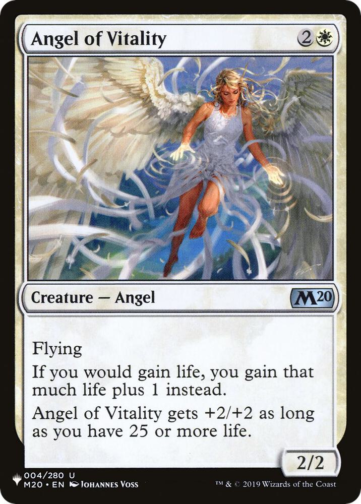 Angel of Vitality 4 card from The List Reprints