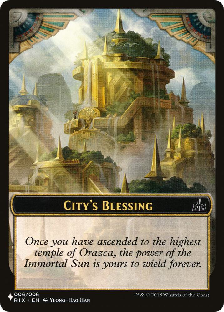 City's Blessing // The Monarch Double-sided Token 6 // 14 card from The List Reprints
