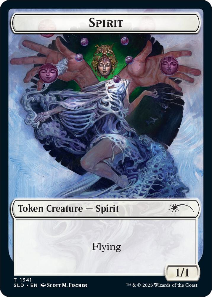 Spirit (SLD) // Ajani's Pridemate Double-sided Token 1341 // 1 card from Secret Lair Drop Series