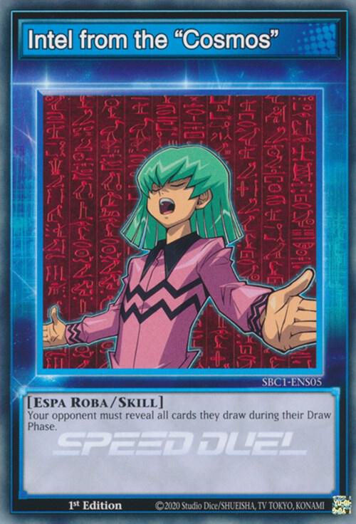 Intel from the "Cosmos" SBC1-ENS05 card from Speed Duel: Streets of Battle City