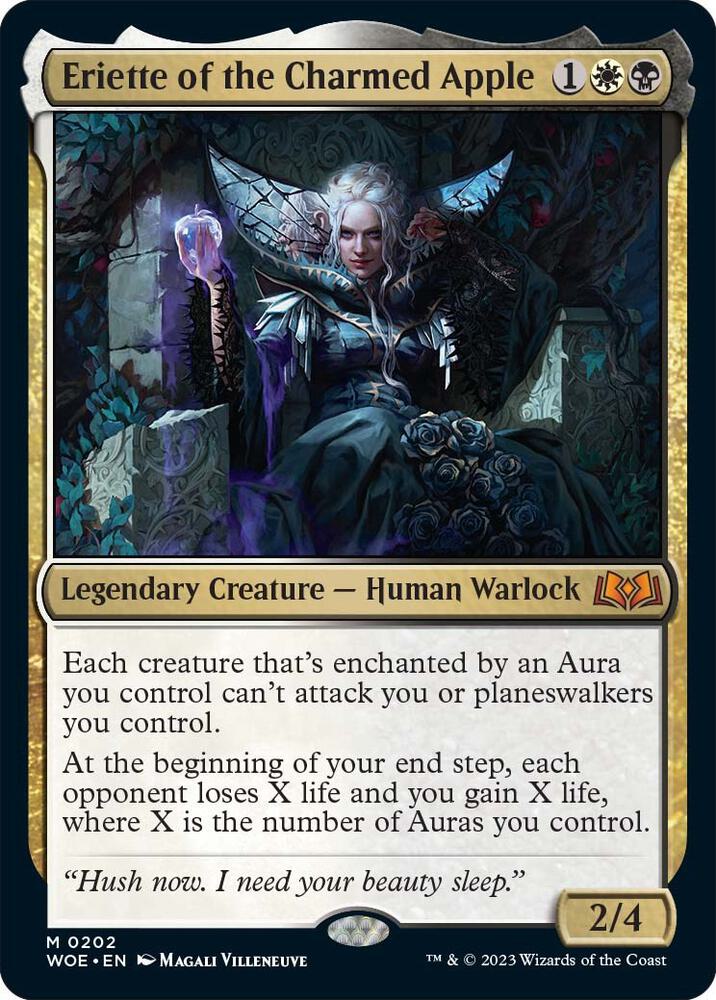 Eriette of the Charmed Apple 202 card from Wilds of Eldraine