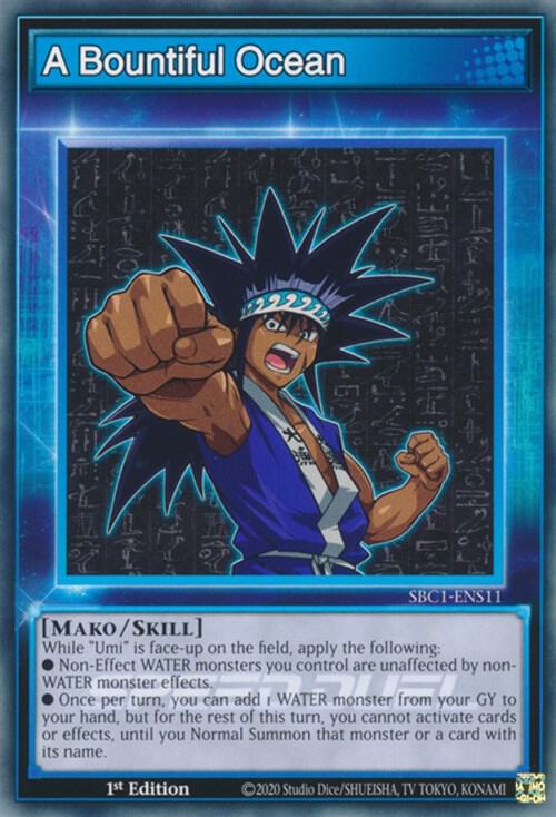 A Bountiful Ocean SBC1-ENS11 card from Speed Duel: Streets of Battle City