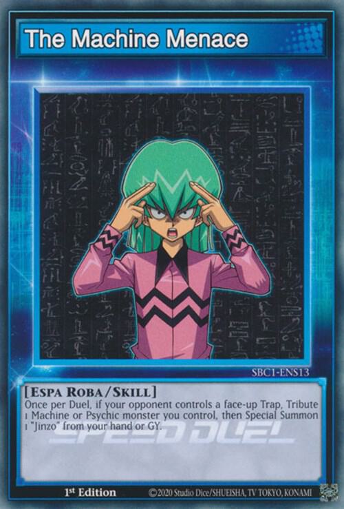 The Machine Menace SBC1-ENS13 card from Speed Duel: Streets of Battle City