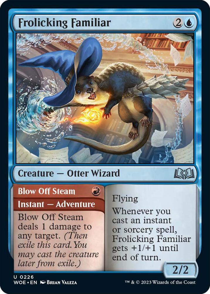 Frolicking Familiar 226 card from Wilds of Eldraine