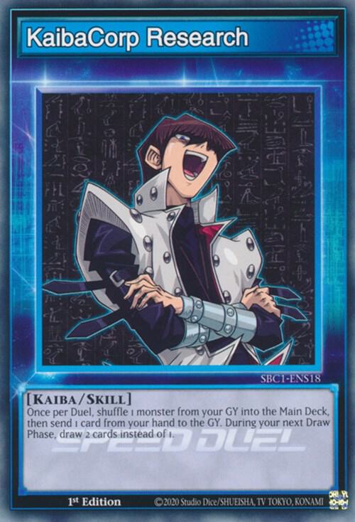 KaibaCorp Research SBC1-ENS18 card from Speed Duel: Streets of Battle City