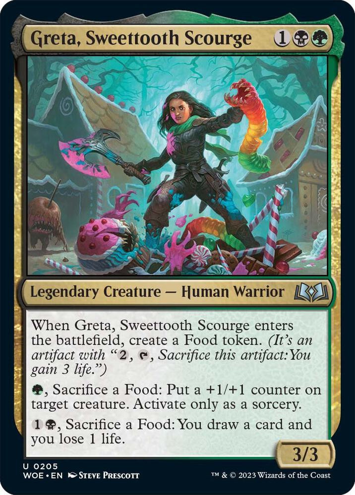 Greta, Sweettooth Scourge 205 card from Wilds of Eldraine