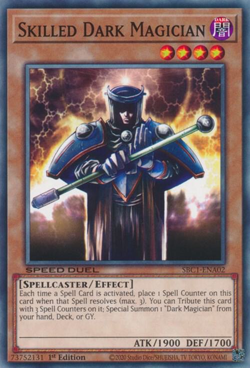 Skilled Dark Magician SBC1-ENA02 card from Speed Duel: Streets of Battle City
