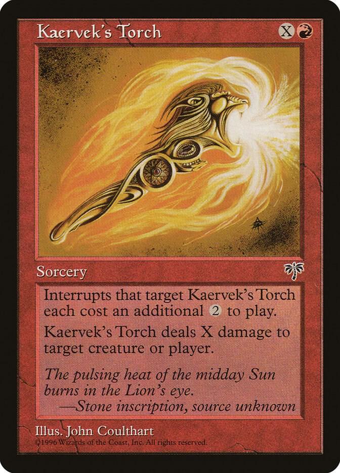 Kaervek's Torch card from Mirage