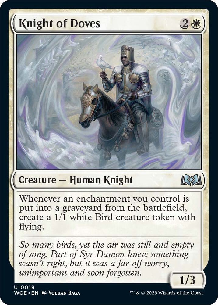 Knight of Doves 19 card from Wilds of Eldraine
