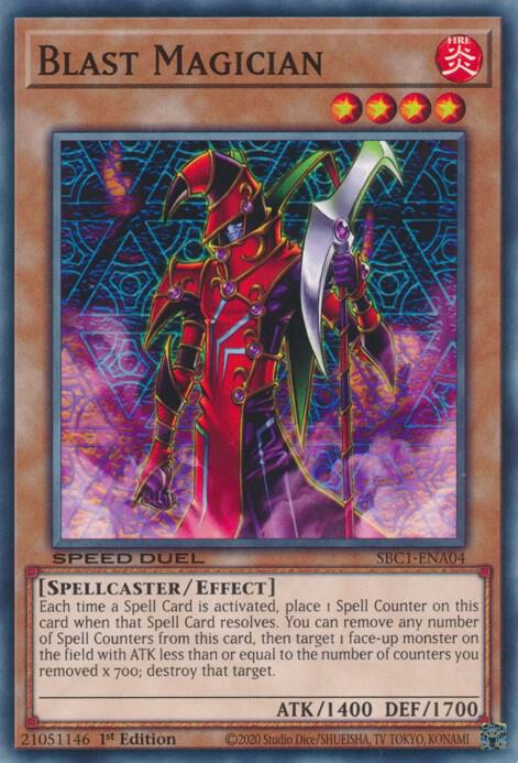 Blast Magician SBC1-ENA04 card from Speed Duel: Streets of Battle City