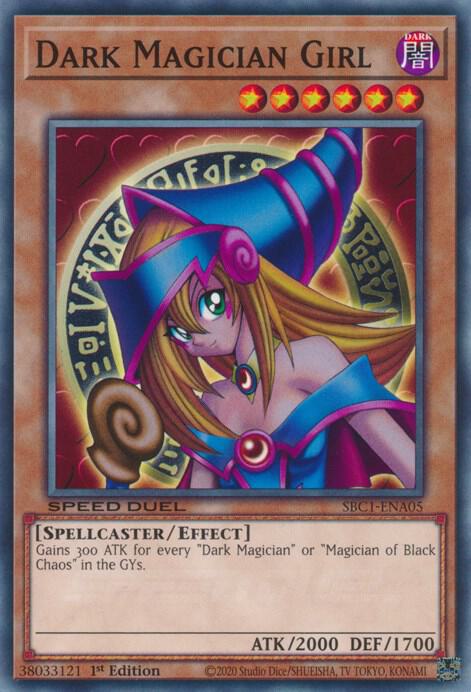 Dark Magician Girl SBC1-ENA05 card from Speed Duel: Streets of Battle City