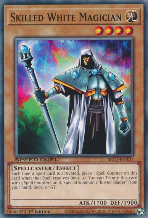 Skilled White Magician SBC1-ENA07 card from Speed Duel: Streets of Battle City
