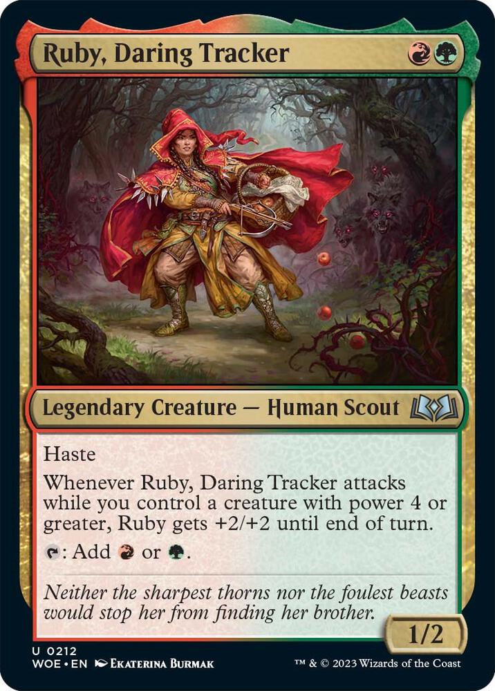 Ruby, Daring Tracker 212 card from Wilds of Eldraine