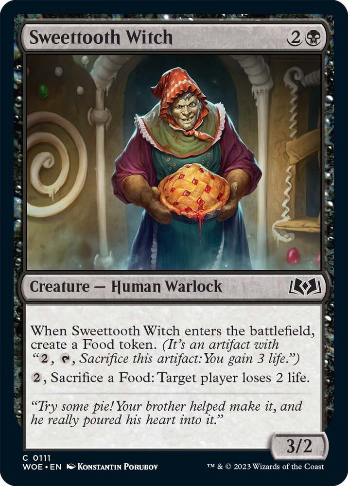Sweettooth Witch 111 card from Wilds of Eldraine