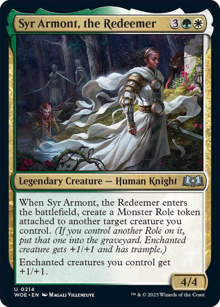 Syr Armont, the Redeemer 214 card from Wilds of Eldraine