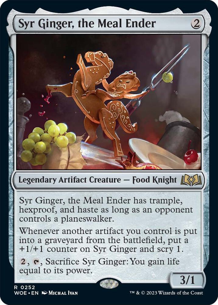 Syr Ginger, the Meal Ender 252 card from Wilds of Eldraine