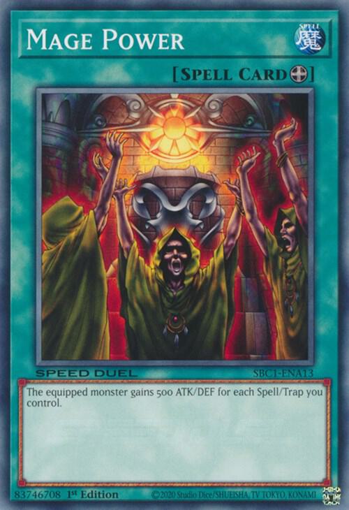 Mage Power SBC1-ENA13 card from Speed Duel: Streets of Battle City