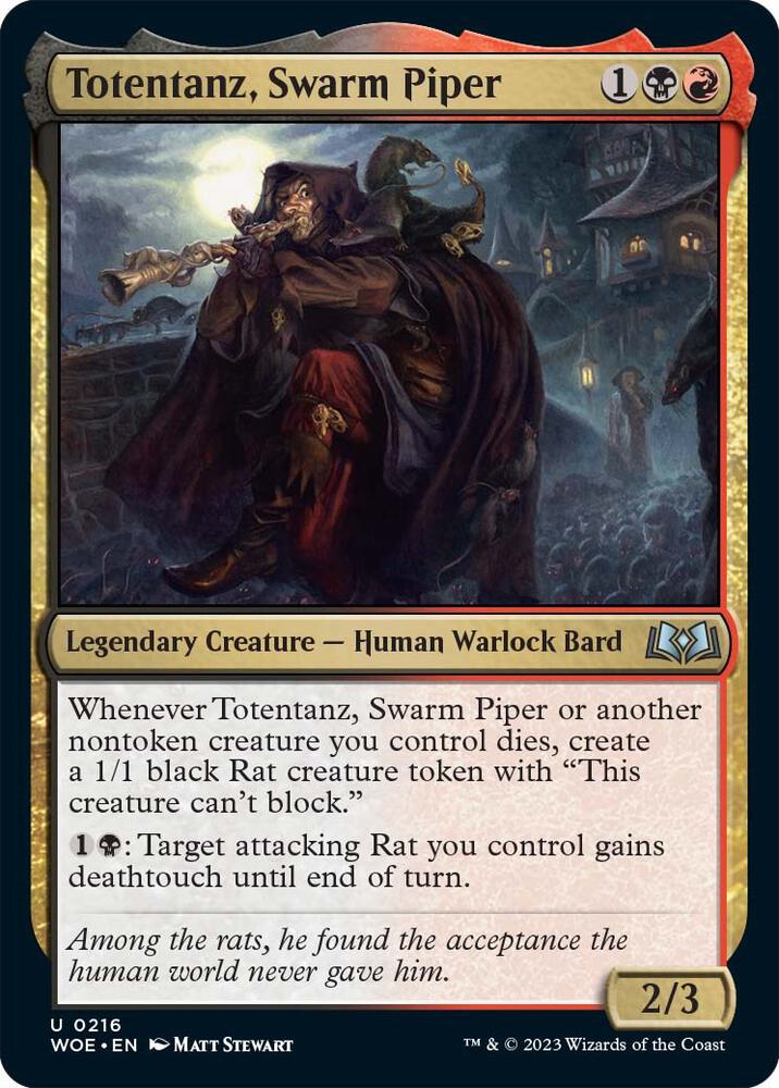 Totentanz, Swarm Piper 216 card from Wilds of Eldraine