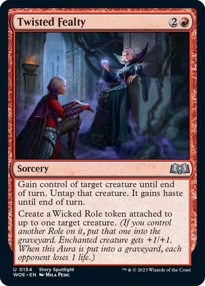 Twisted Fealty 154 card from Wilds of Eldraine