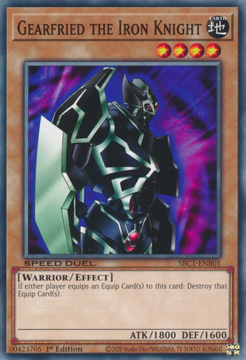 Gearfried the Iron Knight SBC1-ENB01 card from Speed Duel: Streets of Battle City