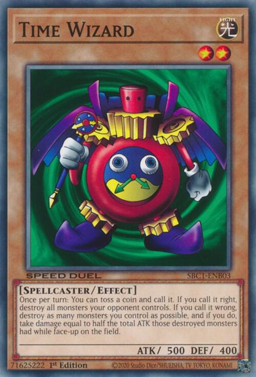 Time Wizard SBC1-ENB03 card from Speed Duel: Streets of Battle City