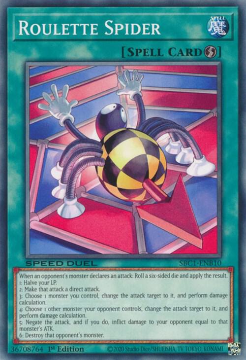 Roulette Spider SBC1-ENB10 card from Speed Duel: Streets of Battle City
