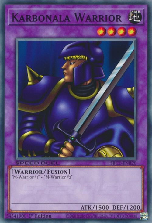 Karbonala Warrior SBC1-ENB20 card from Speed Duel: Streets of Battle City