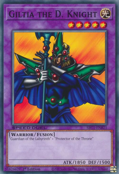 Giltia the D. Knight SBC1-ENB21 card from Speed Duel: Streets of Battle City
