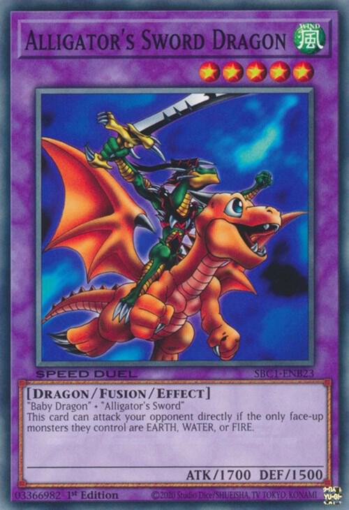 Alligator's Sword Dragon SBC1-ENB23 card from Speed Duel: Streets of Battle City