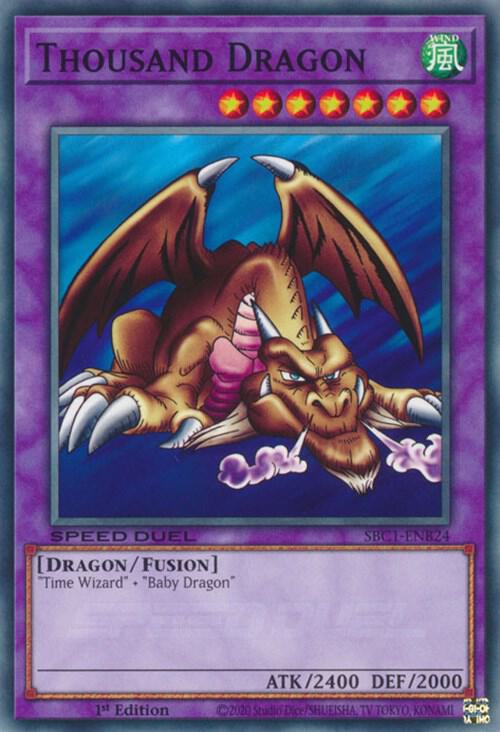 Thousand Dragon SBC1-ENB24 card from Speed Duel: Streets of Battle City