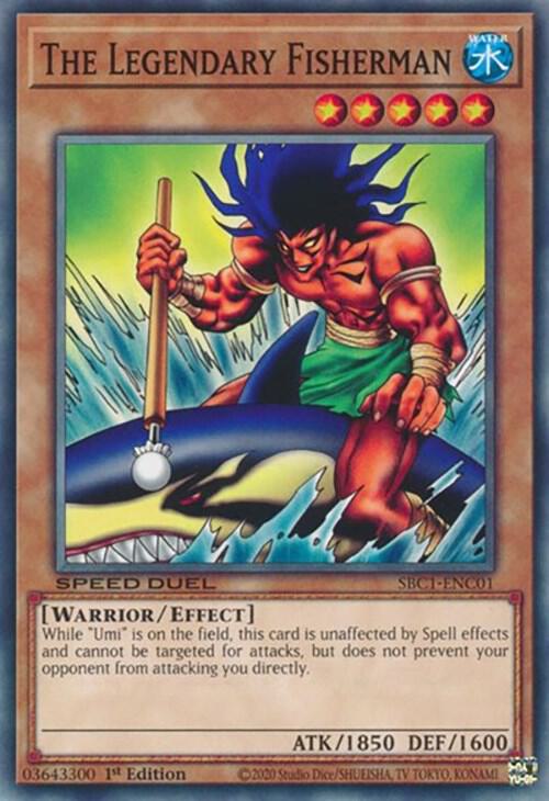 The Legendary Fisherman SBC1-ENC01 card from Speed Duel: Streets of Battle City