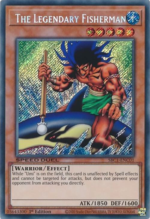 The Legendary Fisherman (Secret Rare) SBC1-ENC01 card from Speed Duel: Streets of Battle City