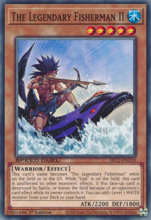 The Legendary Fisherman II SBC1-ENC10 card from Speed Duel: Streets of Battle City