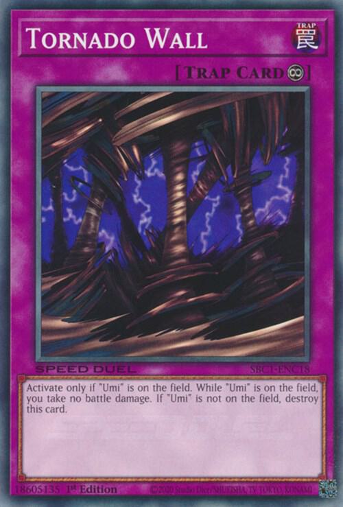 Tornado Wall SBC1-ENC18 card from Speed Duel: Streets of Battle City