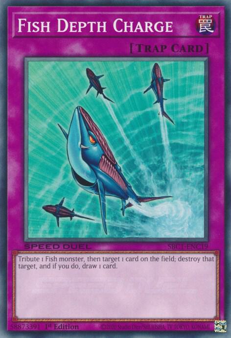 Fish Depth Charge SBC1-ENC19 card from Speed Duel: Streets of Battle City
